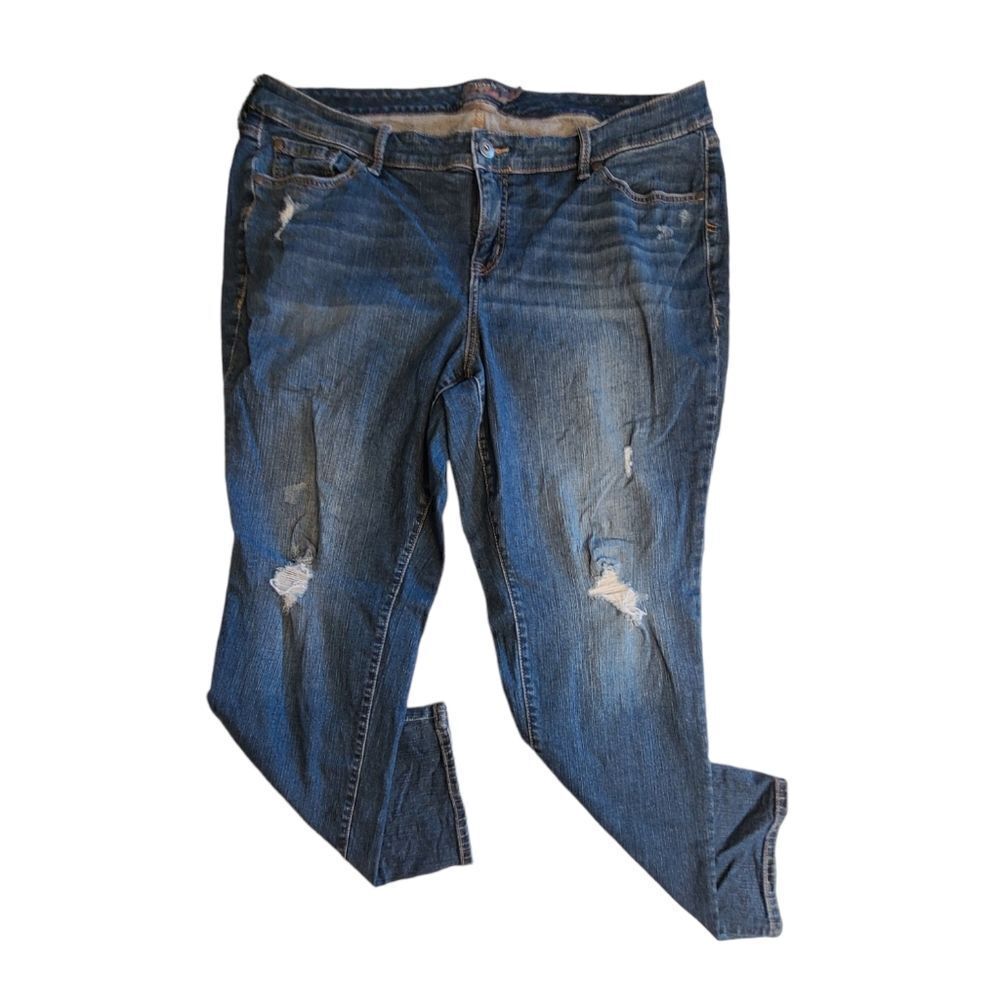 Torrid Denim Jeans, Boyfriend Staight, distressed  sz 18S